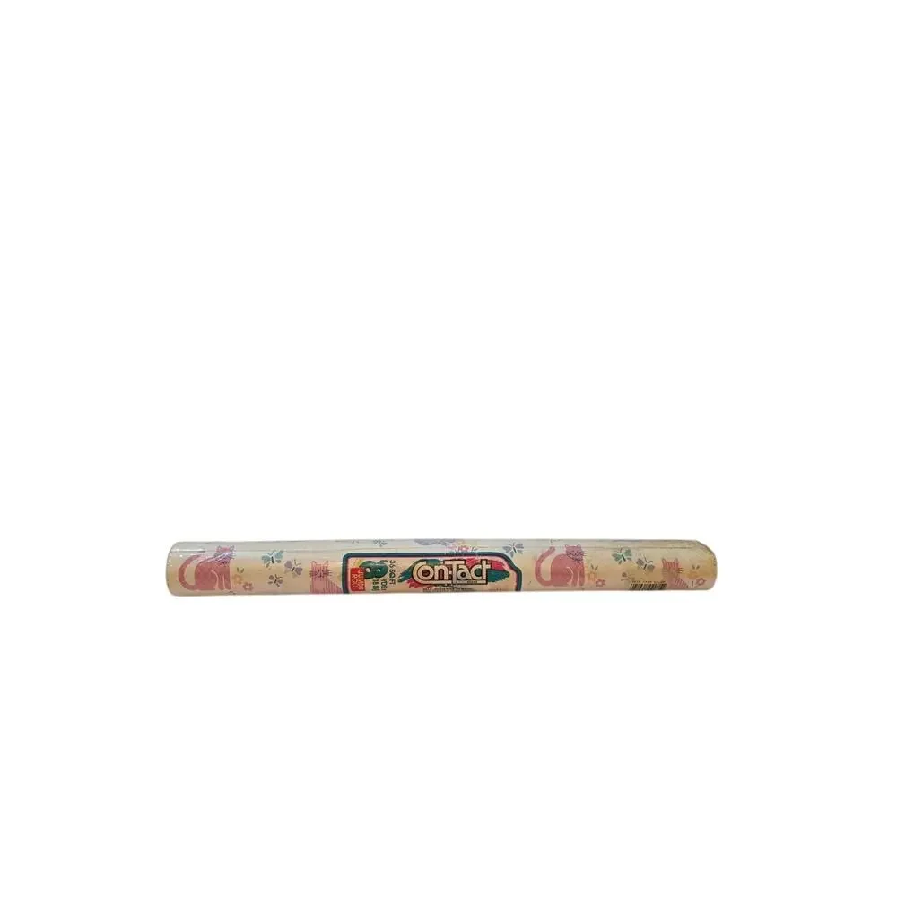 Rubbermaid Contact Paper Pink Purple Cats 1991 8 Yards x 18 In Vintage